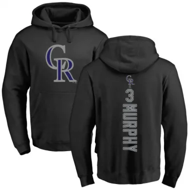 Black Men's Dale Murphy Colorado Rockies Backer Pullover Hoodie