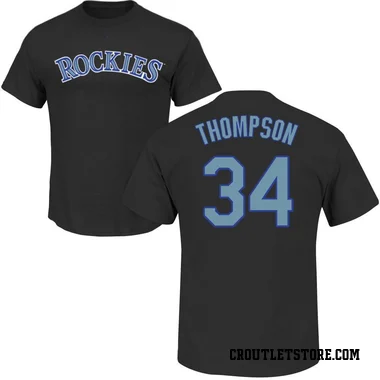 Black Men's Keegan Thompson Colorado Rockies Roster T-Shirt -