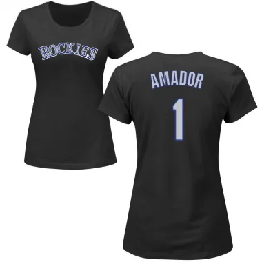 Black Women's Adael Amador Colorado Rockies Roster T-Shirt -