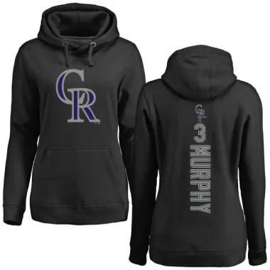 Black Women's Dale Murphy Colorado Rockies Backer Pullover Hoodie